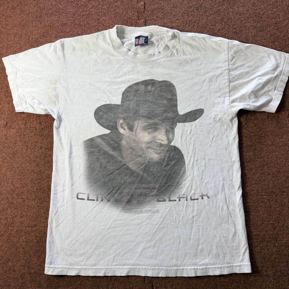 Vintage 1999 Clint Black Dlectrified Tour Shirt Giant Tag White Mens‎ Large L